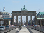 Brandenburger Tor in berlijn duitsland na treinreis