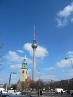 Fernsehturm televisietoren in berlijn